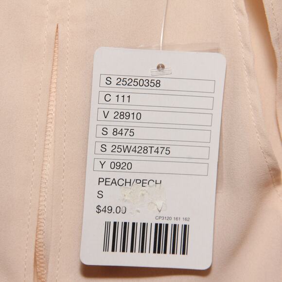 NEW Silence + Noise Slit front Sleeveless Top Size Small High Low Hem Peach - Picture 7 of 7